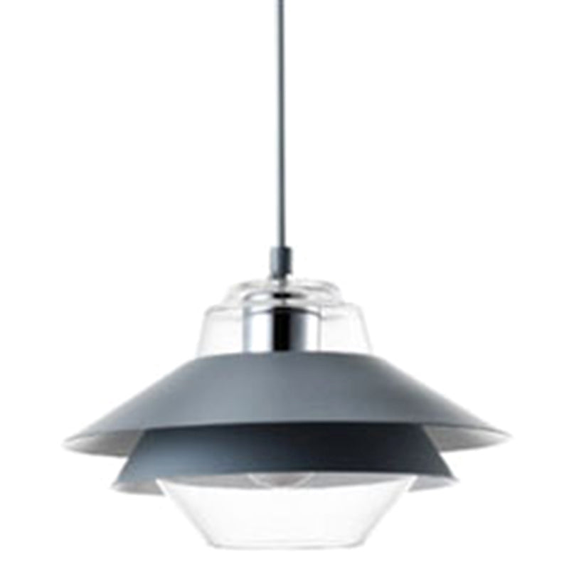 Nordic Style Metal Pendant Lamp with Layered Tiers and Concentric Shade Design