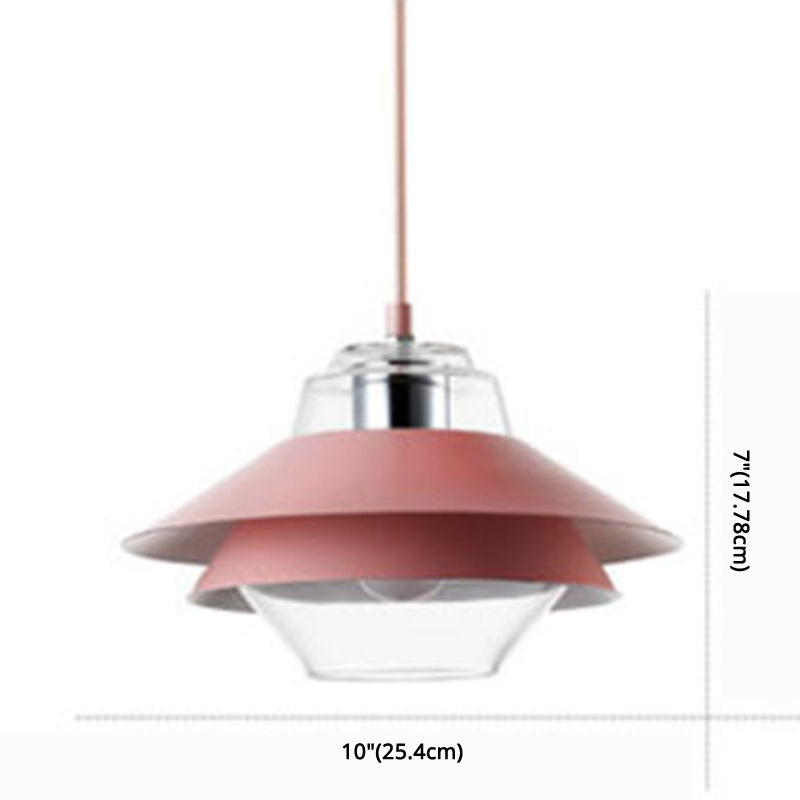 Nordic Style Metal Pendant Lamp with Layered Tiers and Concentric Shade Design