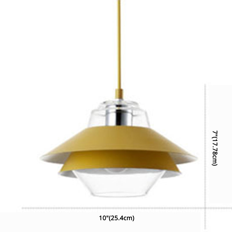 Nordic Style Metal Pendant Lamp with Layered Tiers and Concentric Shade Design