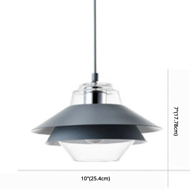 Nordic Style Metal Pendant Lamp with Layered Tiers and Concentric Shade Design