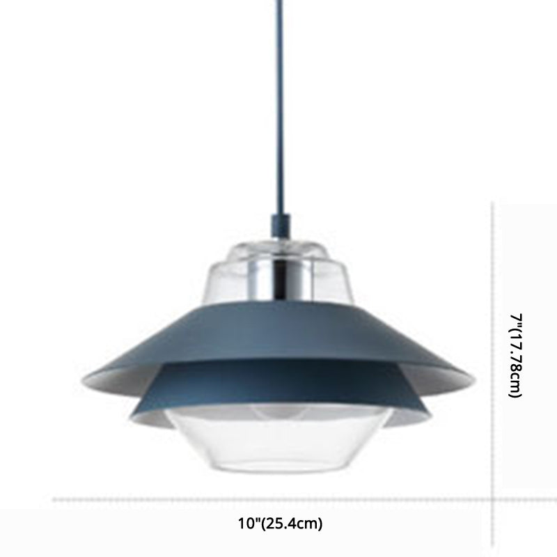 Nordic Style Metal Pendant Lamp with Layered Tiers and Concentric Shade Design
