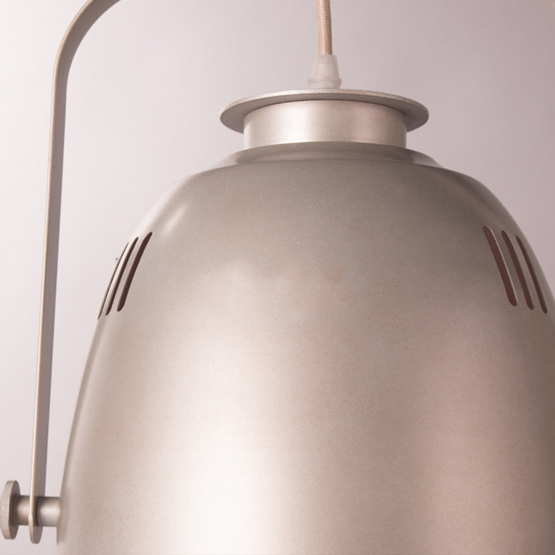 Industrial Style Pendant Lighting with Gold Interior, Bucket Metallic Shade - Ideal for Restaurants - 1-Light Ceiling Fixture