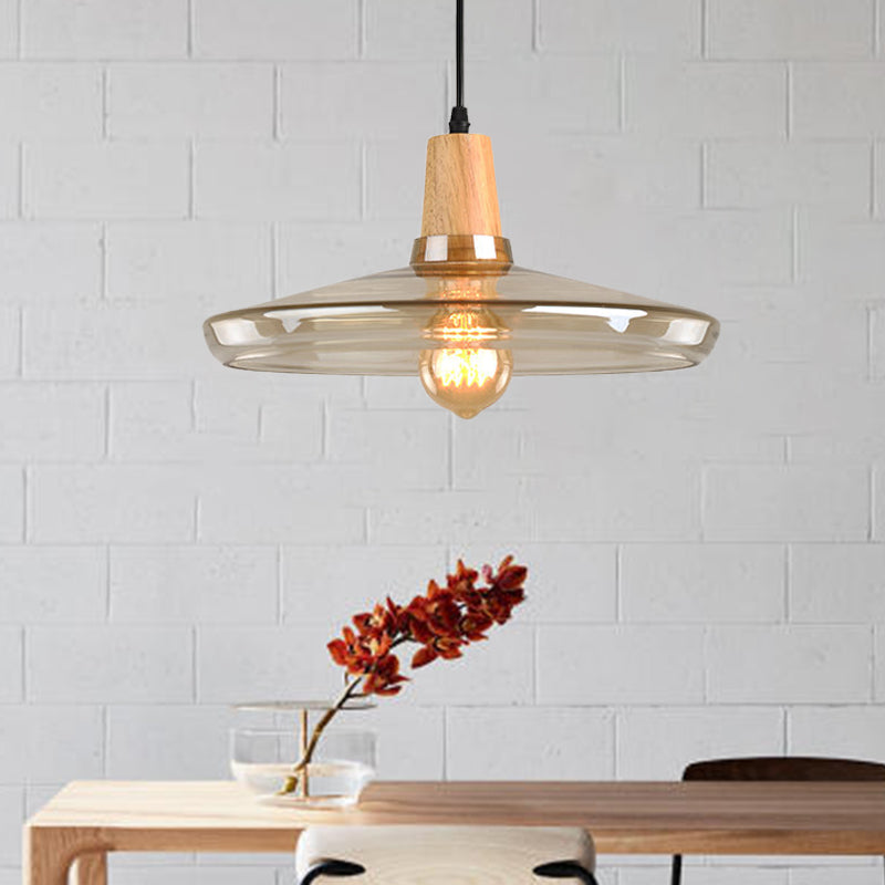 Kit de lampe suspendue moderne en verre ambré - 1 lampe, plusieurs tailles