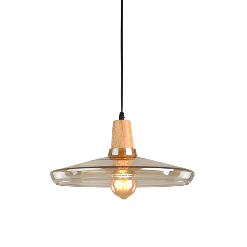 Kit de lampe suspendue moderne en verre ambré - 1 lampe, plusieurs tailles