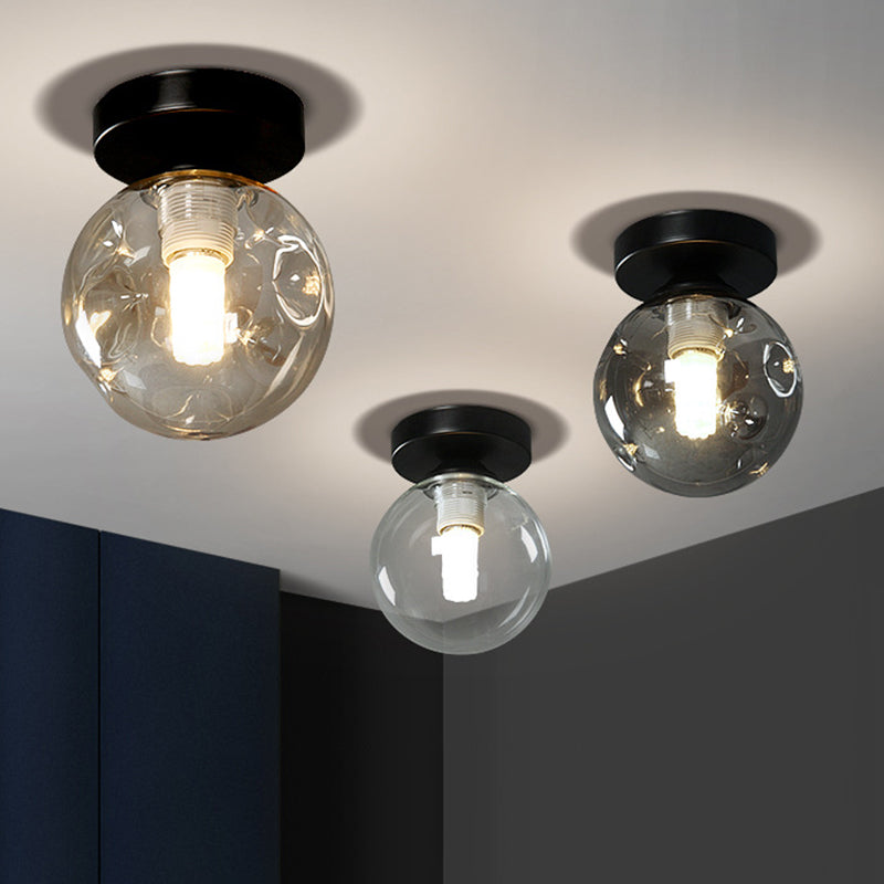 Modernist Glass Ceiling Flush Mount Light Fixture for Hallway