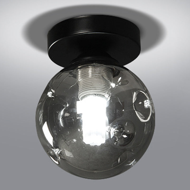 Modernist Glass Ceiling Flush Mount Light Fixture for Hallway