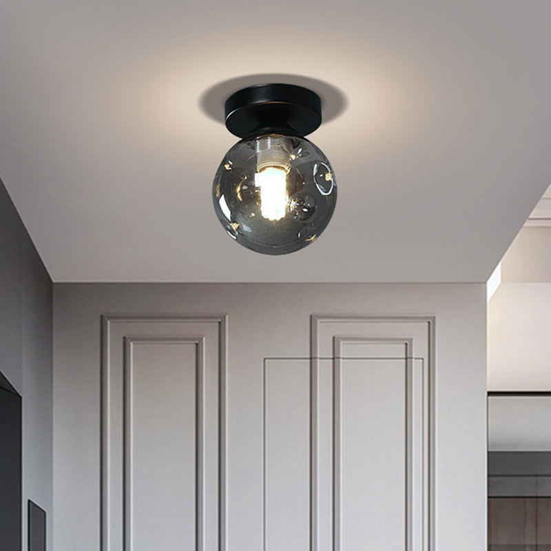Modernist Glass Ceiling Flush Mount Light Fixture for Hallway