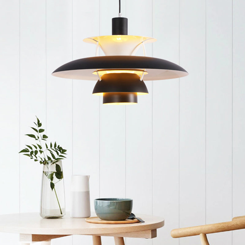 Metal Flying Saucer Hanging Light - Nordic Style Led Pendant Lamp For Restaurants