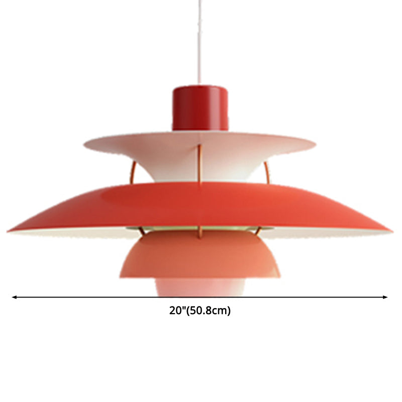Metal Flying Saucer Hanging Light - Nordic Style Led Pendant Lamp For Restaurants