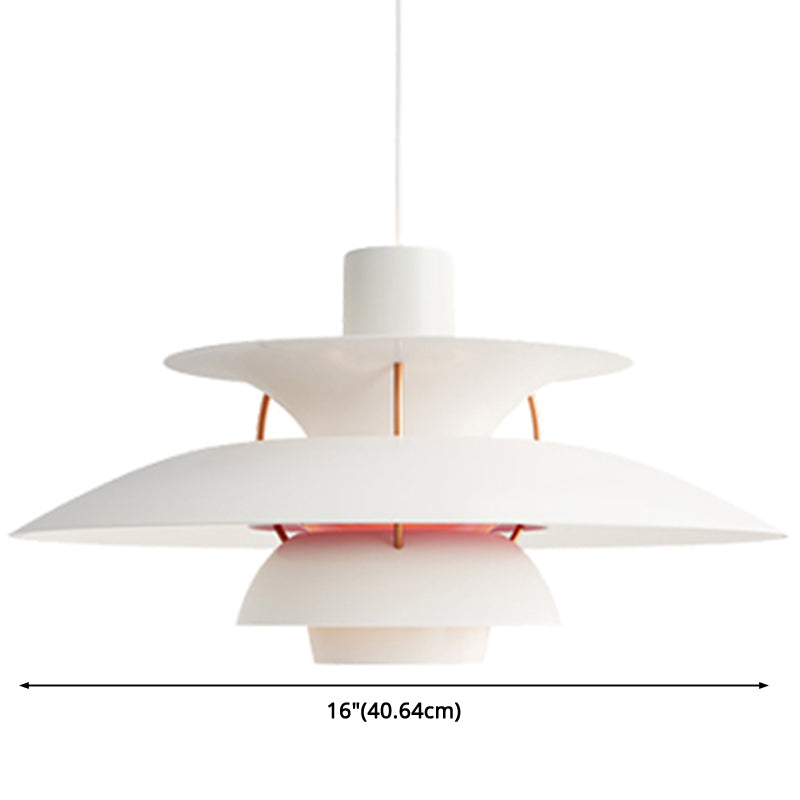 Lampe suspendue en métal en forme de soucoupe volante - Lampe suspendue de style nordique à 1 lumière pour restaurants