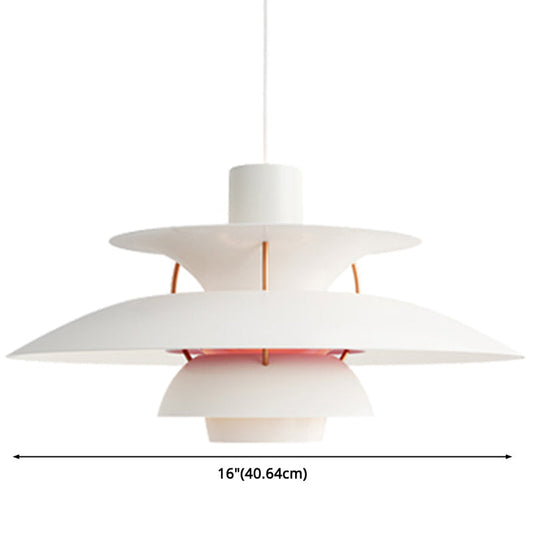 Metal Flying Saucer Hanging Light - Nordic Style Led Pendant Lamp For Restaurants