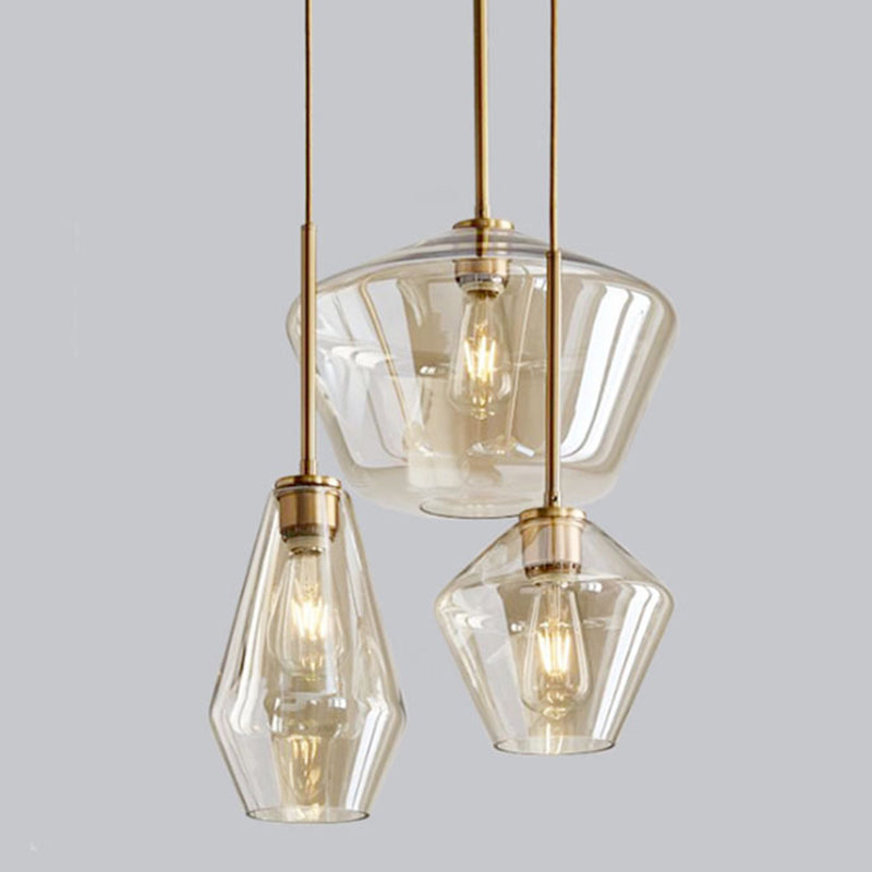 Modern Minimalist Glass Pendant Light - Stylish Dining Room Hanging Lamp