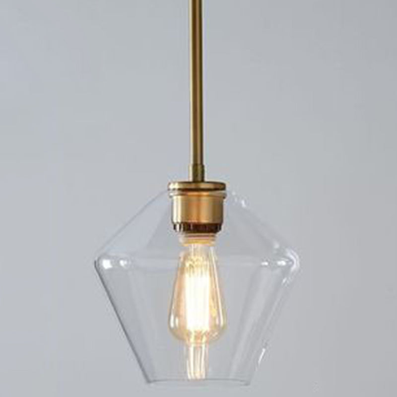 Modern Minimalist Glass Pendant Light - Stylish Dining Room Hanging Lamp