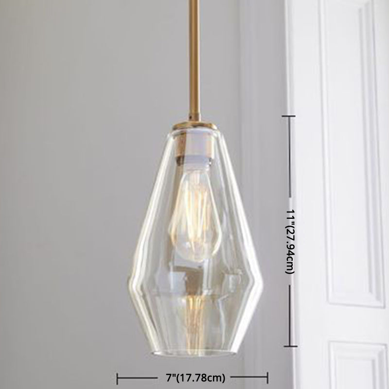 Modern Minimalist Glass Pendant Light - Stylish Dining Room Hanging Lamp