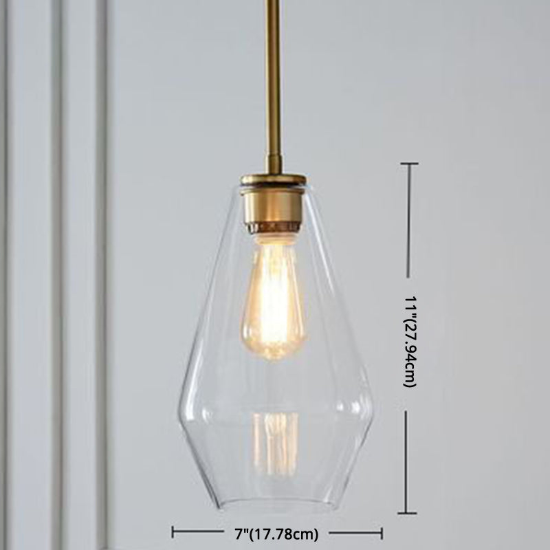 Modern Minimalist Glass Pendant Light - Stylish Dining Room Hanging Lamp