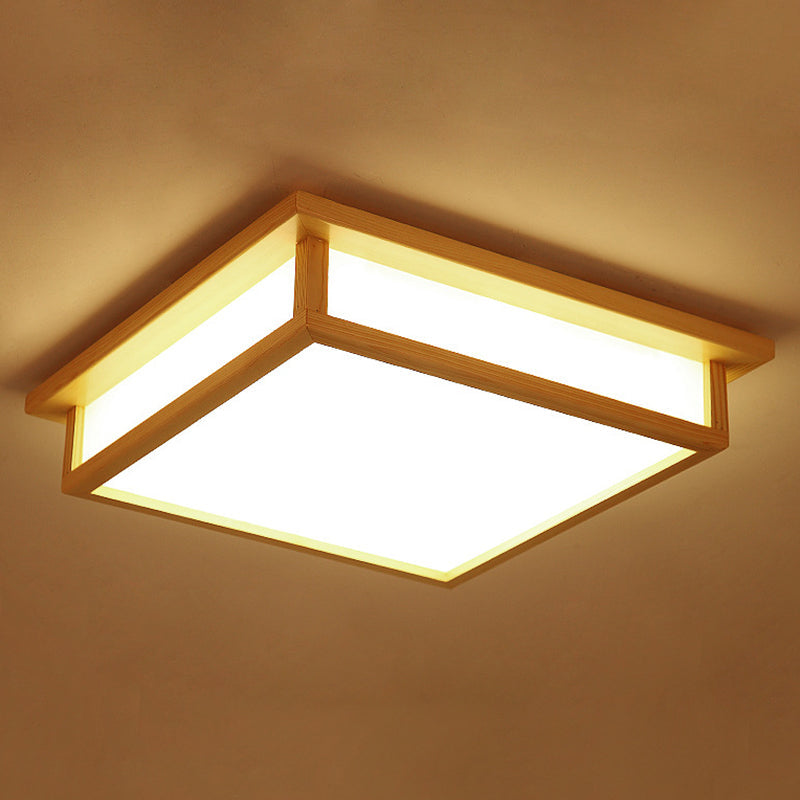 Contemporary Cubic Semi Flush Mount Ceiling Light for Bedroom with Paper Fixtures