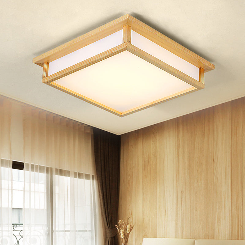 Contemporary Cubic Semi Flush Mount Ceiling Light for Bedroom with Paper Fixtures