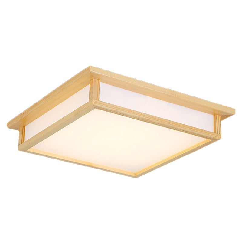 Contemporary Cubic Semi Flush Mount Ceiling Light for Bedroom with Paper Fixtures