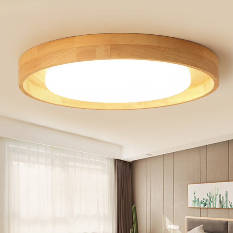 Modern Circle Semi Flush Mount Light Fixture - Stylish Acrylic Ceiling Light for Bedrooms