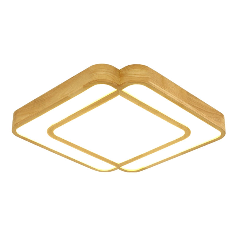 Contemporary Acrylic Semi Flush Chandelier - Stylish Ceiling Mounted Fixture For Living Room Wood /