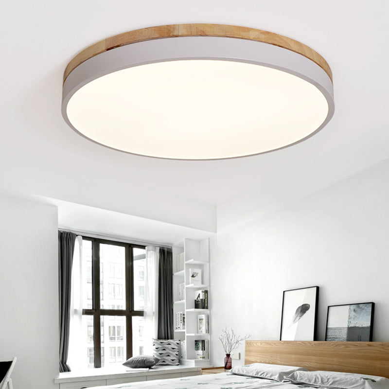Minimalistic Flush Mount Ceiling Light - 1 Light, Acrylic Disk Design