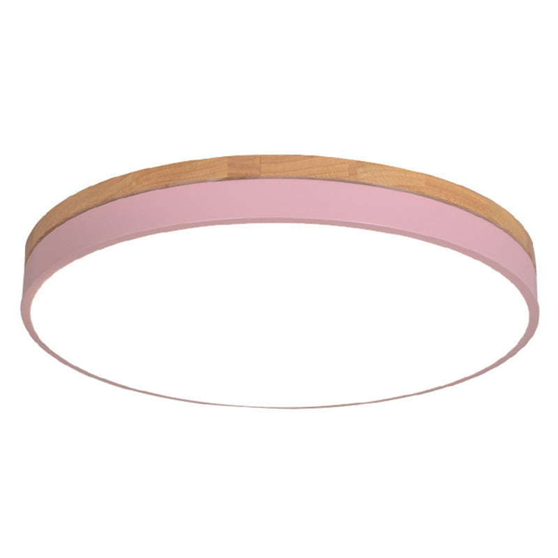 Minimalistic Flush Mount Ceiling Light - 1 Light, Acrylic Disk Design