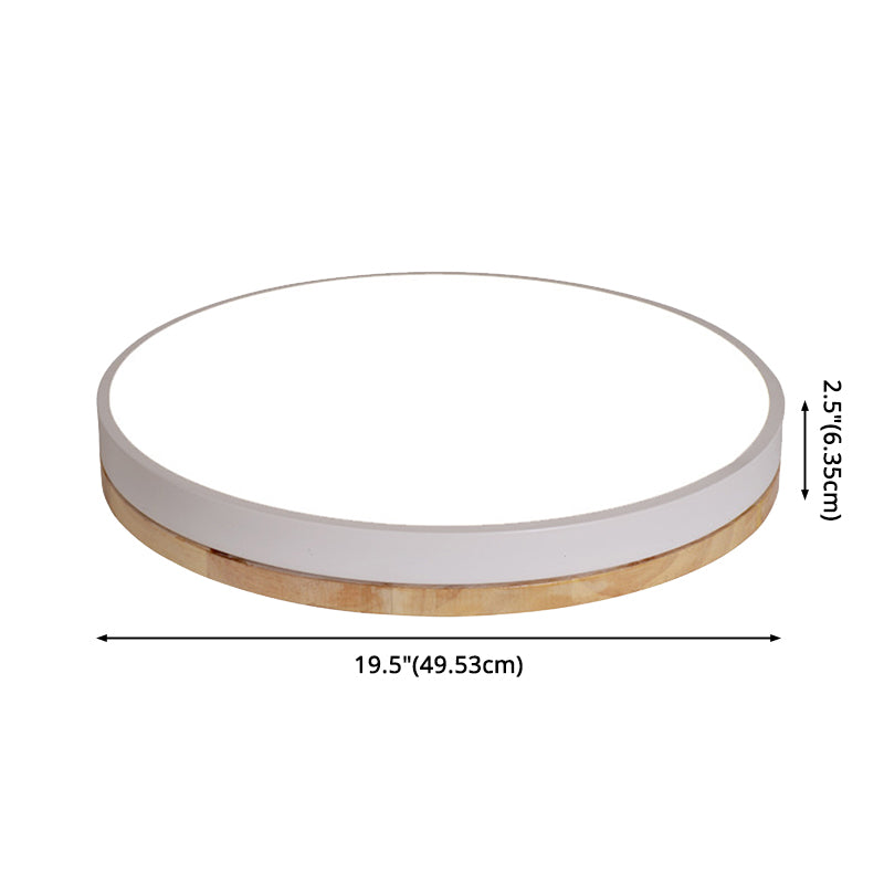 Minimalistic Flush Mount Ceiling Light - 1 Light, Acrylic Disk Design