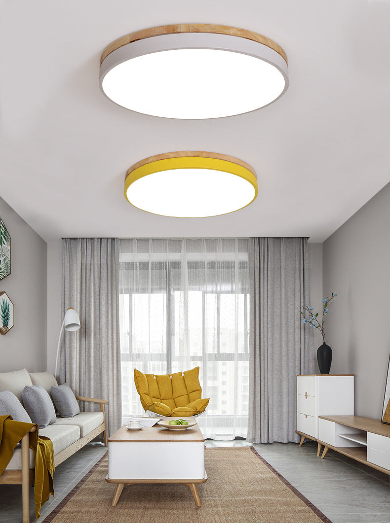 Minimalistic Flush Mount Ceiling Light - 1 Light, Acrylic Disk Design