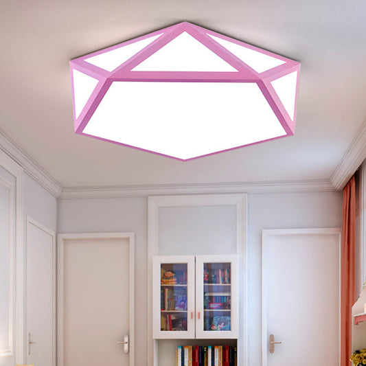 Modern Diamond Flush Mount Ceiling Light - Acrylic Ceiling Fixture for Living Room