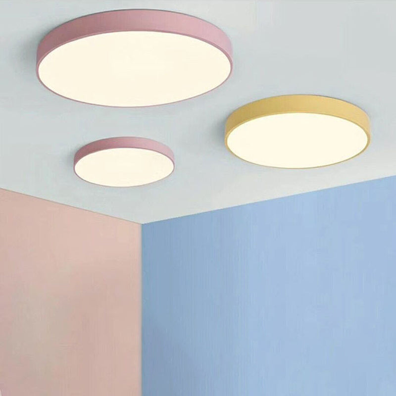 Minimalist LED Flush Mount Ceiling Light Fixture with Acrylic Chandelier Accent for Bedroom
