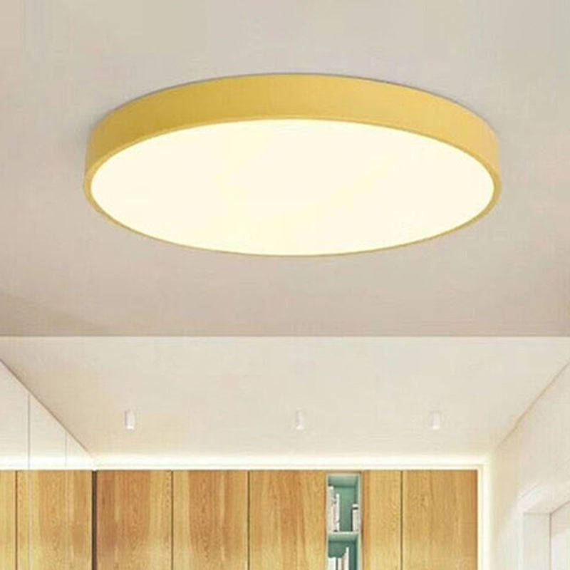 Minimalist LED Flush Mount Ceiling Light Fixture with Acrylic Chandelier Accent for Bedroom