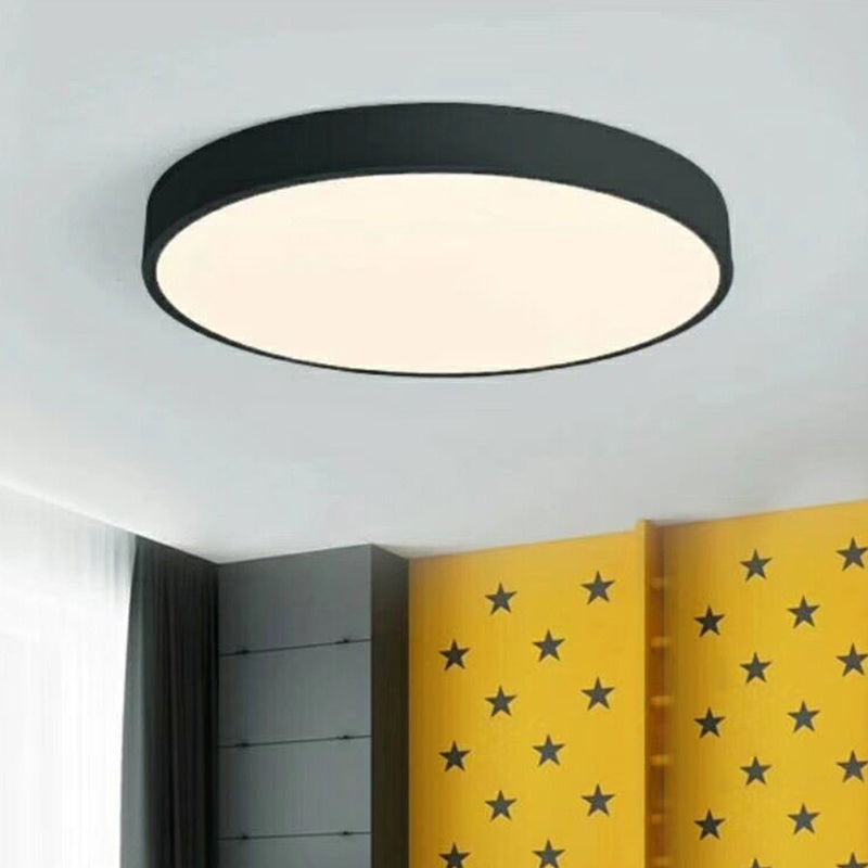 Minimalist LED Flush Mount Ceiling Light Fixture with Acrylic Chandelier Accent for Bedroom
