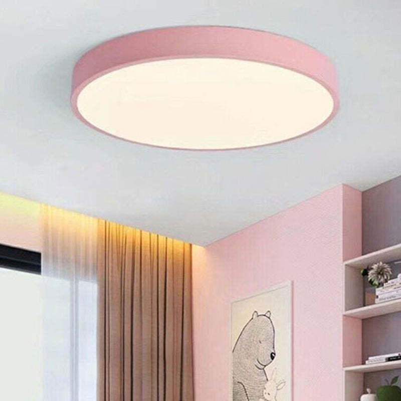 Minimalist LED Flush Mount Ceiling Light Fixture with Acrylic Chandelier Accent for Bedroom