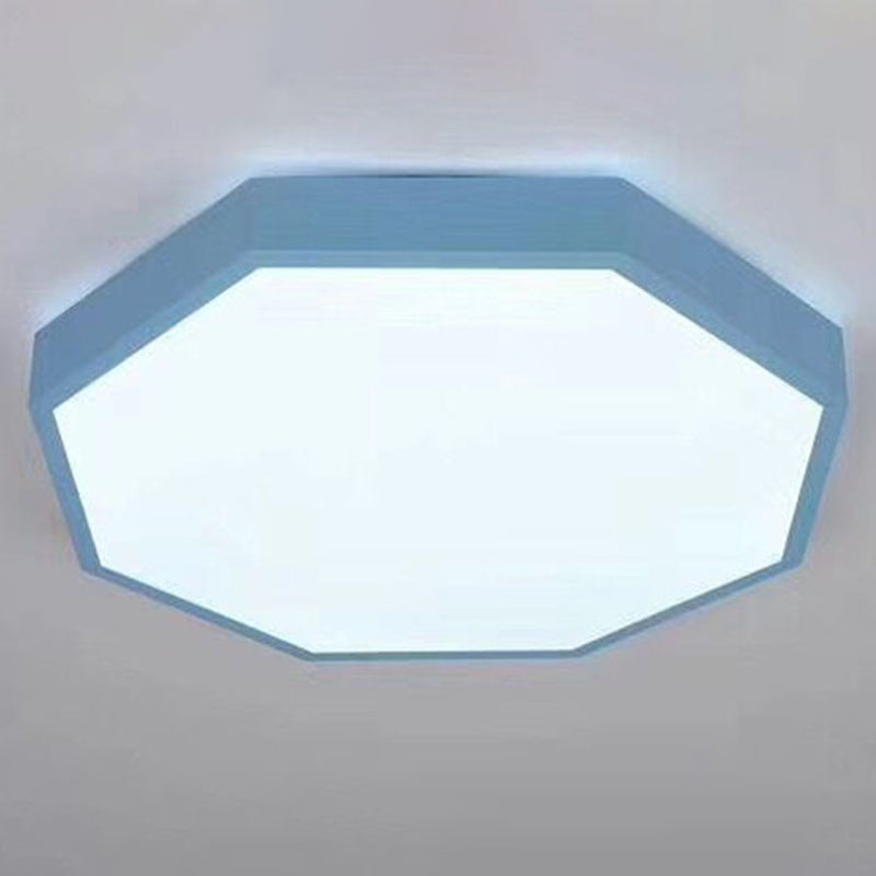 Minimalist LED Flush Mount Ceiling Light Fixture with Acrylic Chandelier Accent for Bedroom