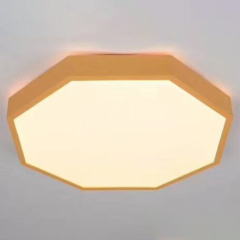 Minimalist LED Flush Mount Ceiling Light Fixture with Acrylic Chandelier Accent for Bedroom
