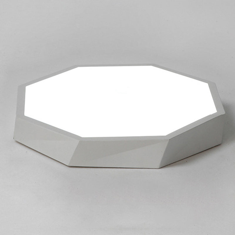 Contemporary Acrylic Flush Mount Ceiling Light for Bedroom - Faceted Chandelier