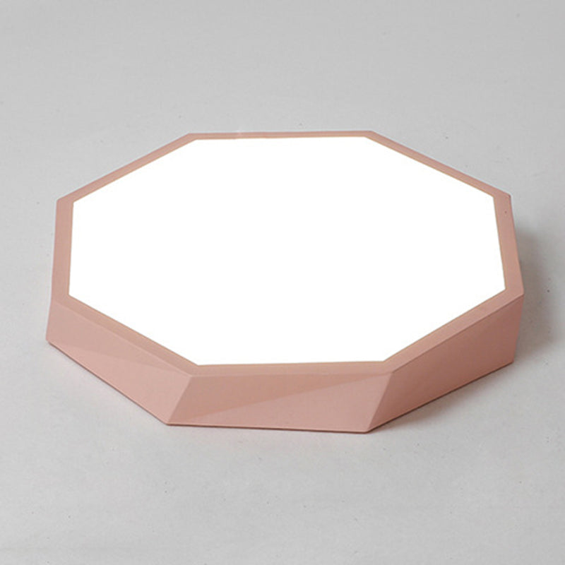 Contemporary Acrylic Flush Mount Ceiling Light for Bedroom - Faceted Chandelier