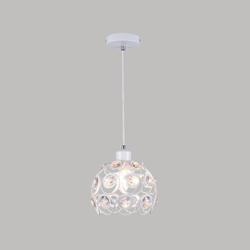 Minimalist Crystal Pendant Lamp with Hollowed-Out Dome Shape