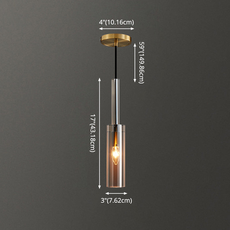Crystal Block Pendant Light - Simplicity meets Elegance in this 1-Light Brass Ceiling Fixture