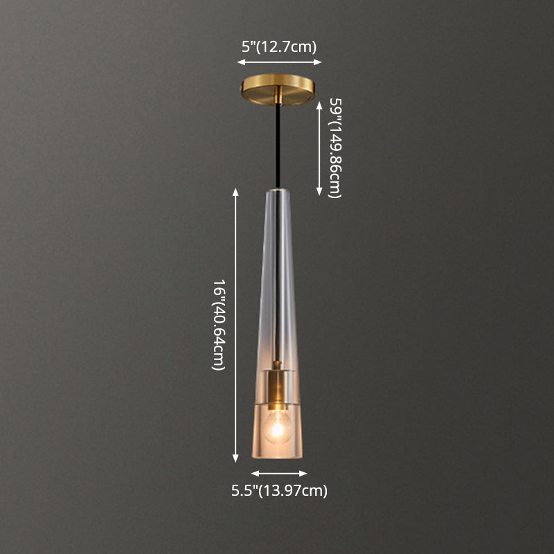 Crystal Block Pendant Light - Simplicity meets Elegance in this 1-Light Brass Ceiling Fixture