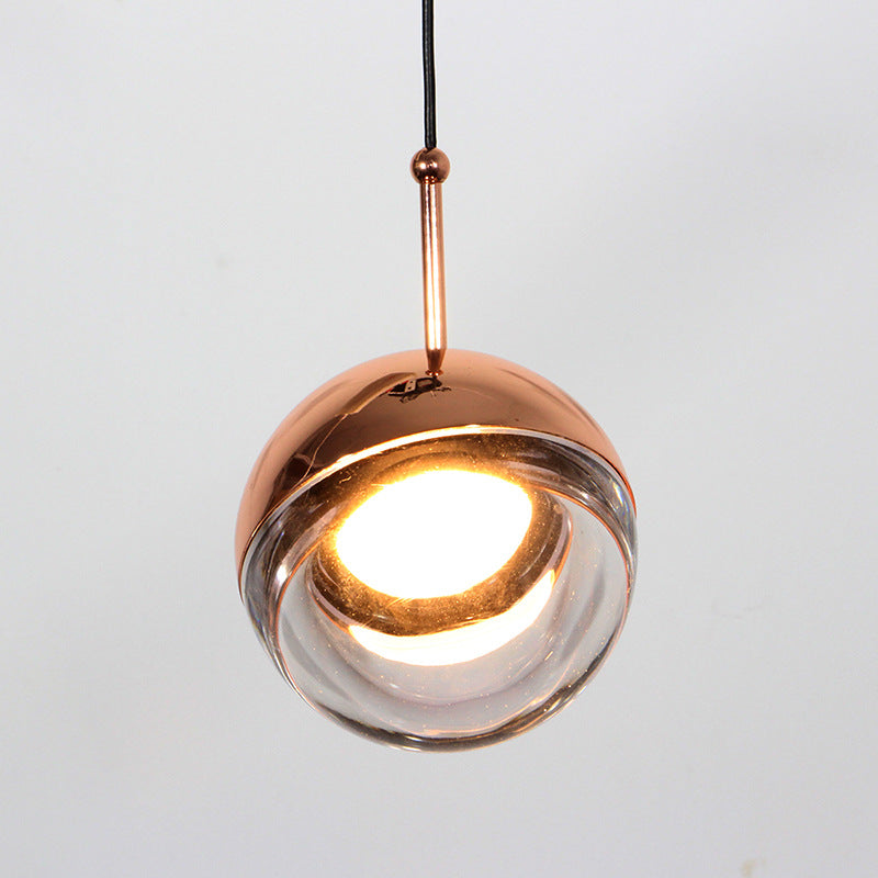 Sleek Crystal Glass LED Pendant Ceiling Light – A Global Simplicity for Bedside