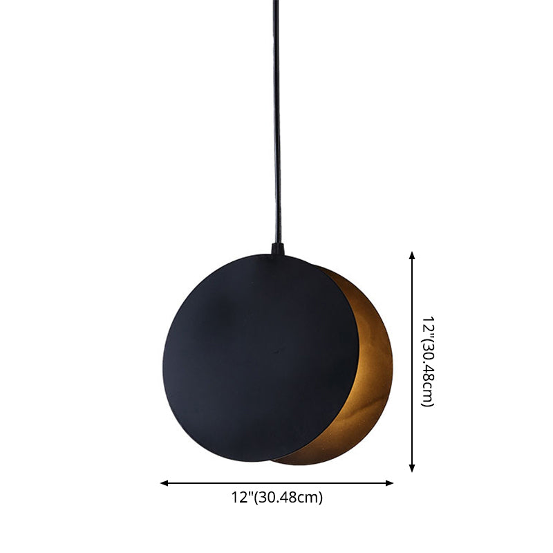 Shell-Inspired Round Pendant Lamp - Macaron Style - Metal - 1-Light Ceiling Light