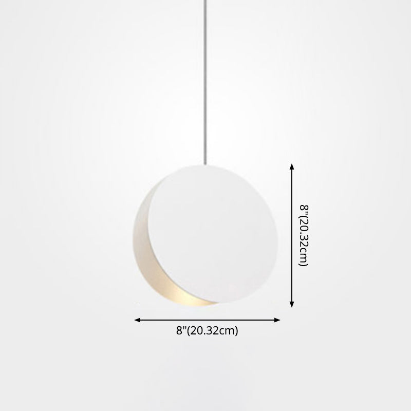Shell-Inspired Round Pendant Lamp - Macaron Style - Metal - 1-Light Ceiling Light