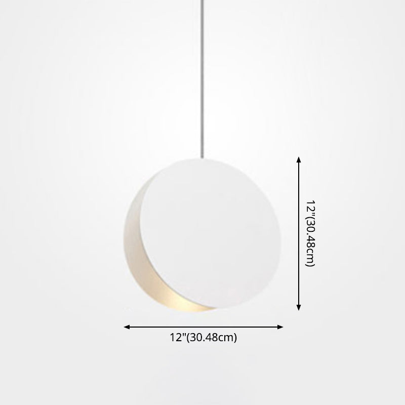 Shell-Inspired Round Pendant Lamp - Macaron Style - Metal - 1-Light Ceiling Light