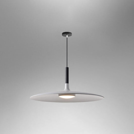 Minimalist Metal Led Pendant Lamp - Flying Saucer Style For Restaurants White / 10