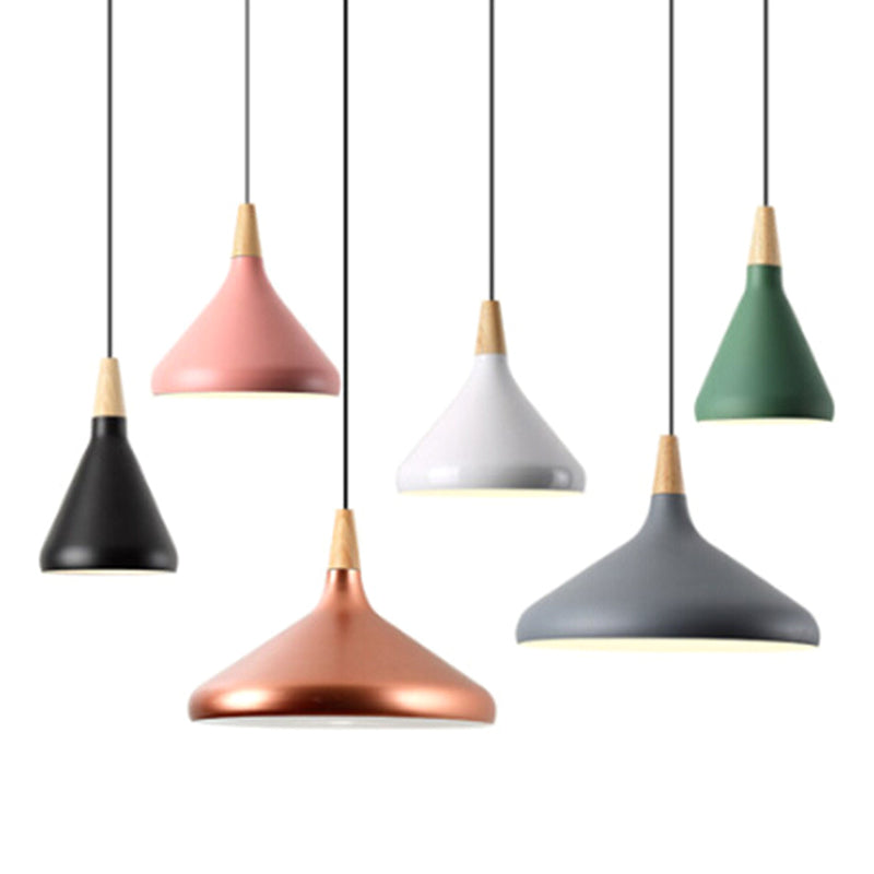 Simplicity Pendant Light with Multi Color Options - Nordic Macaroon Aluminum Lampshade, Perfect for Kitchen - 1-Light Hanging Lamp