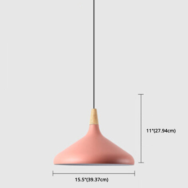 Simplicity Pendant Light with Multi Color Options - Nordic Macaroon Aluminum Lampshade, Perfect for Kitchen - 1-Light Hanging Lamp