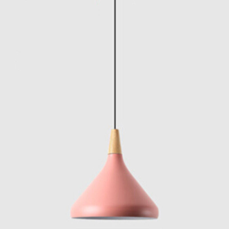 Simplicity Pendant Light with Multi Color Options - Nordic Macaroon Aluminum Lampshade, Perfect for Kitchen - 1-Light Hanging Lamp
