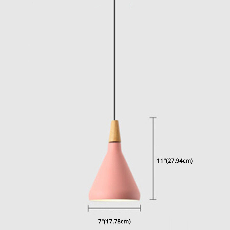 Simplicity Pendant Light with Multi Color Options - Nordic Macaroon Aluminum Lampshade, Perfect for Kitchen - 1-Light Hanging Lamp