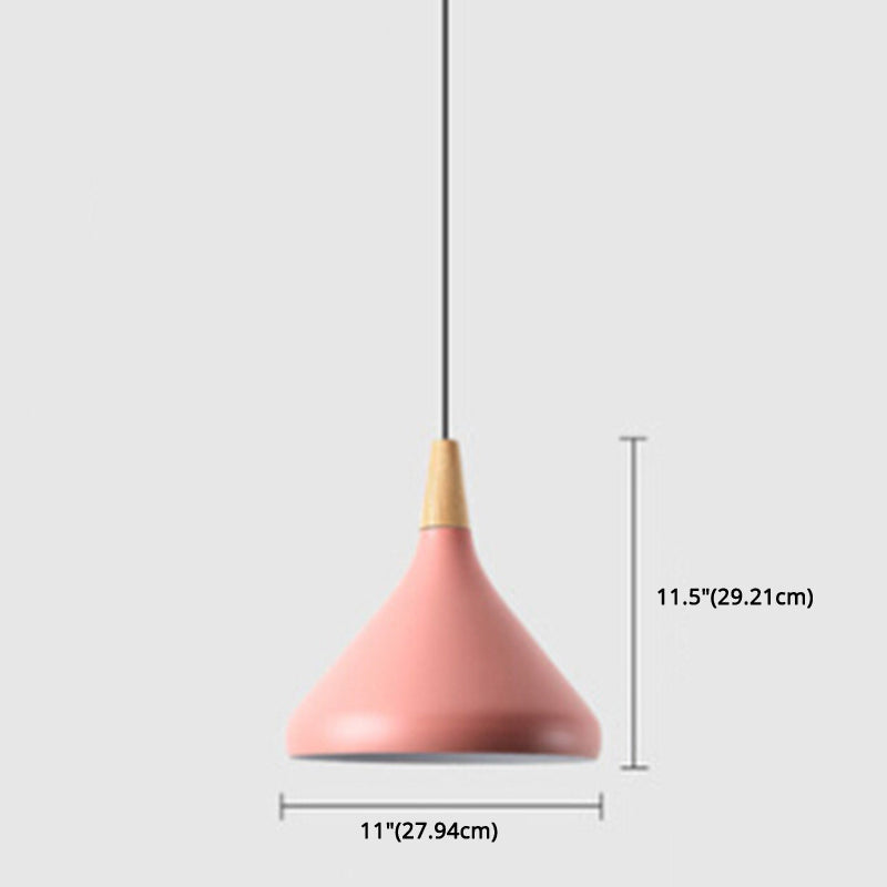 Simplicity Pendant Light with Multi Color Options - Nordic Macaroon Aluminum Lampshade, Perfect for Kitchen - 1-Light Hanging Lamp